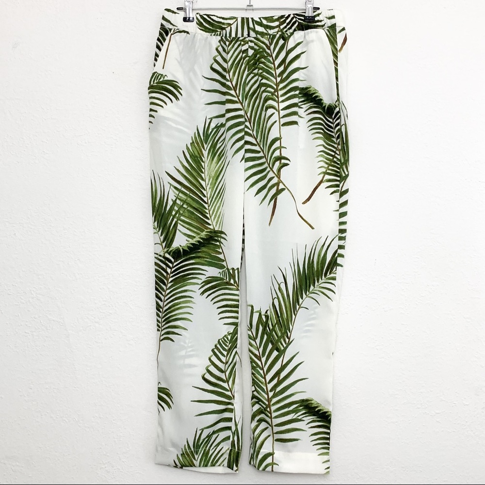 H&M Tropical Crepe Stretch Waist Pants
